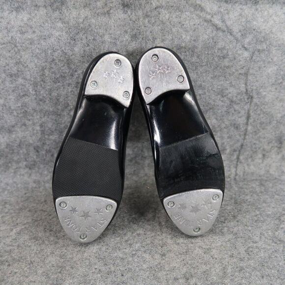 Danshuz Shoes Girls 11 Tap Dance Mary Jane Black Patent Slip On Star Tone Kids - Picture 14 of 16